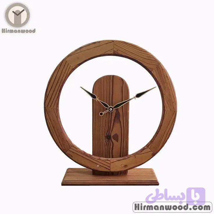 ساعت رومیزی چوبی هیرمان کد 045 — تصویر 1