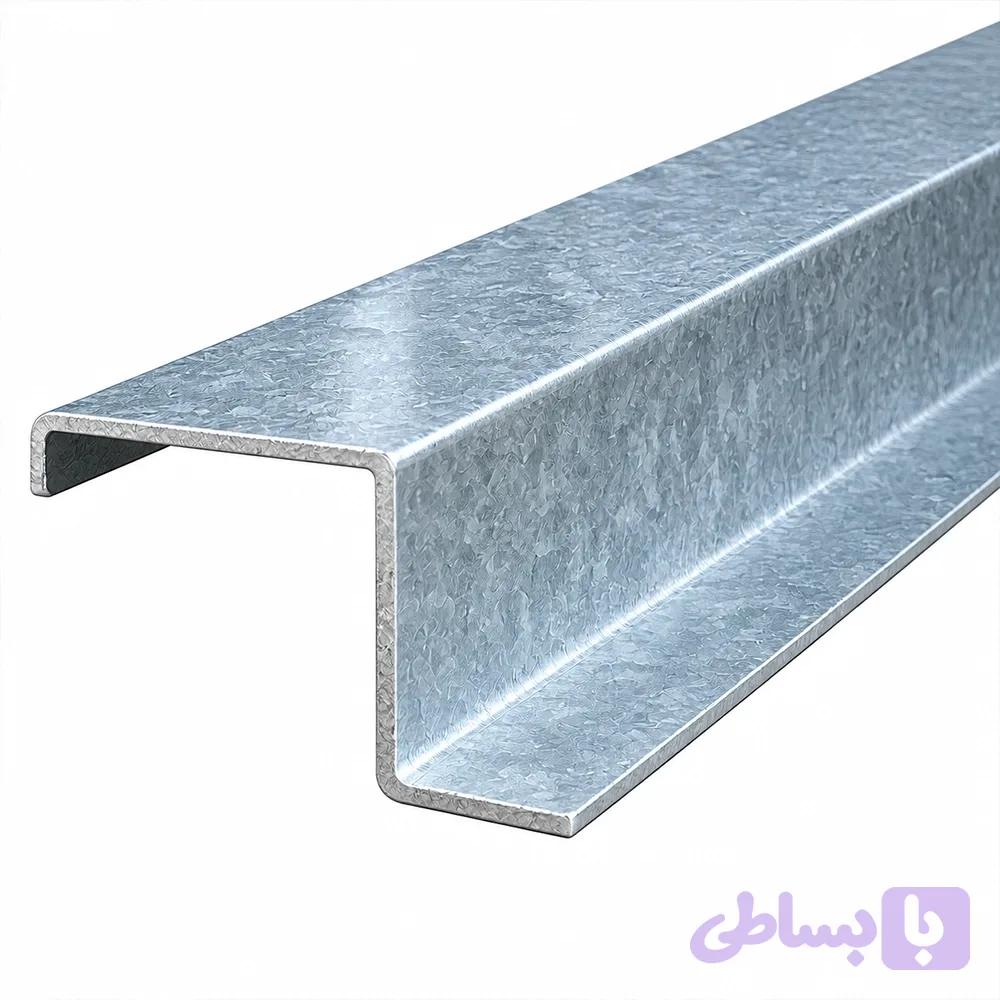 سازه Z گالوانیزه طول 30 سانت | ارتفاع ۱۵ سانت بهمراه پیچ و مهره‌ و کلمپ کامل