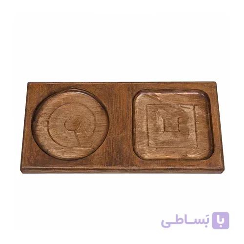 سینی سرو قهوه چوبی سروناز — تصویر 1