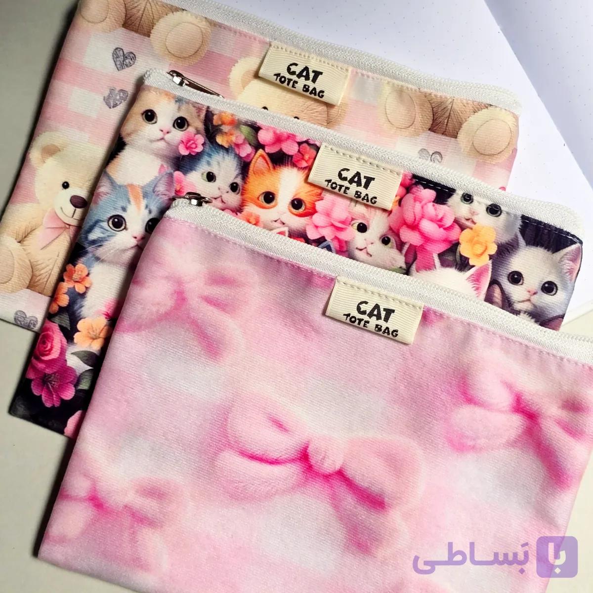 کیف لوازم آرایشی مخملی کد C01 — تصویر 1