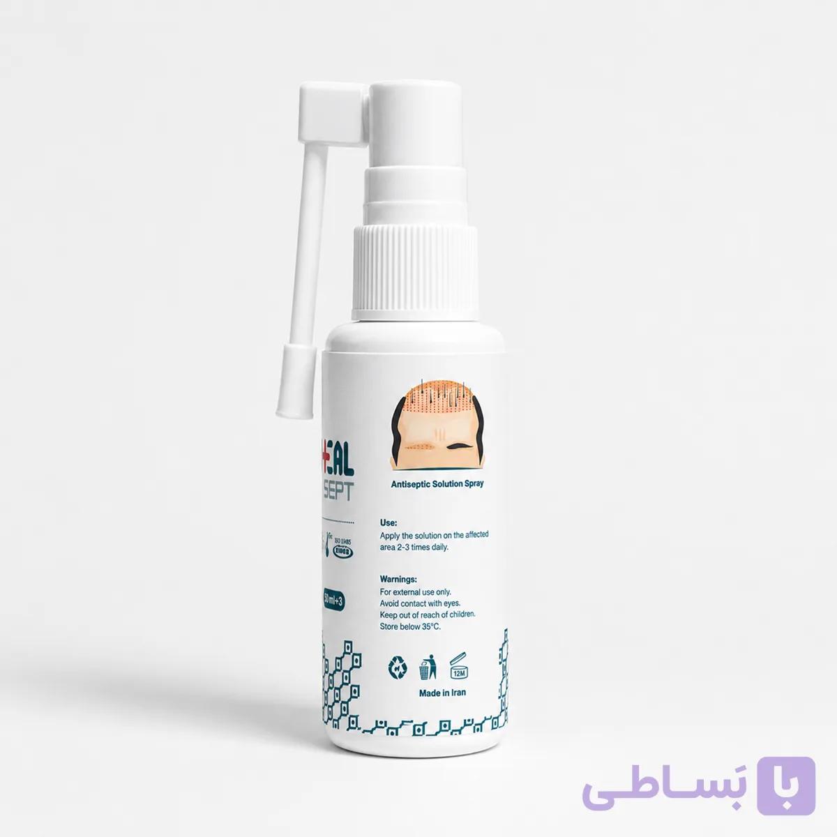 اسپری ضدعفونی‌کننده زخم پس از کاشت مو و ابرو رواهیل مدل FolliSept حجم 50 میلی‌لیتر — تصویر 1