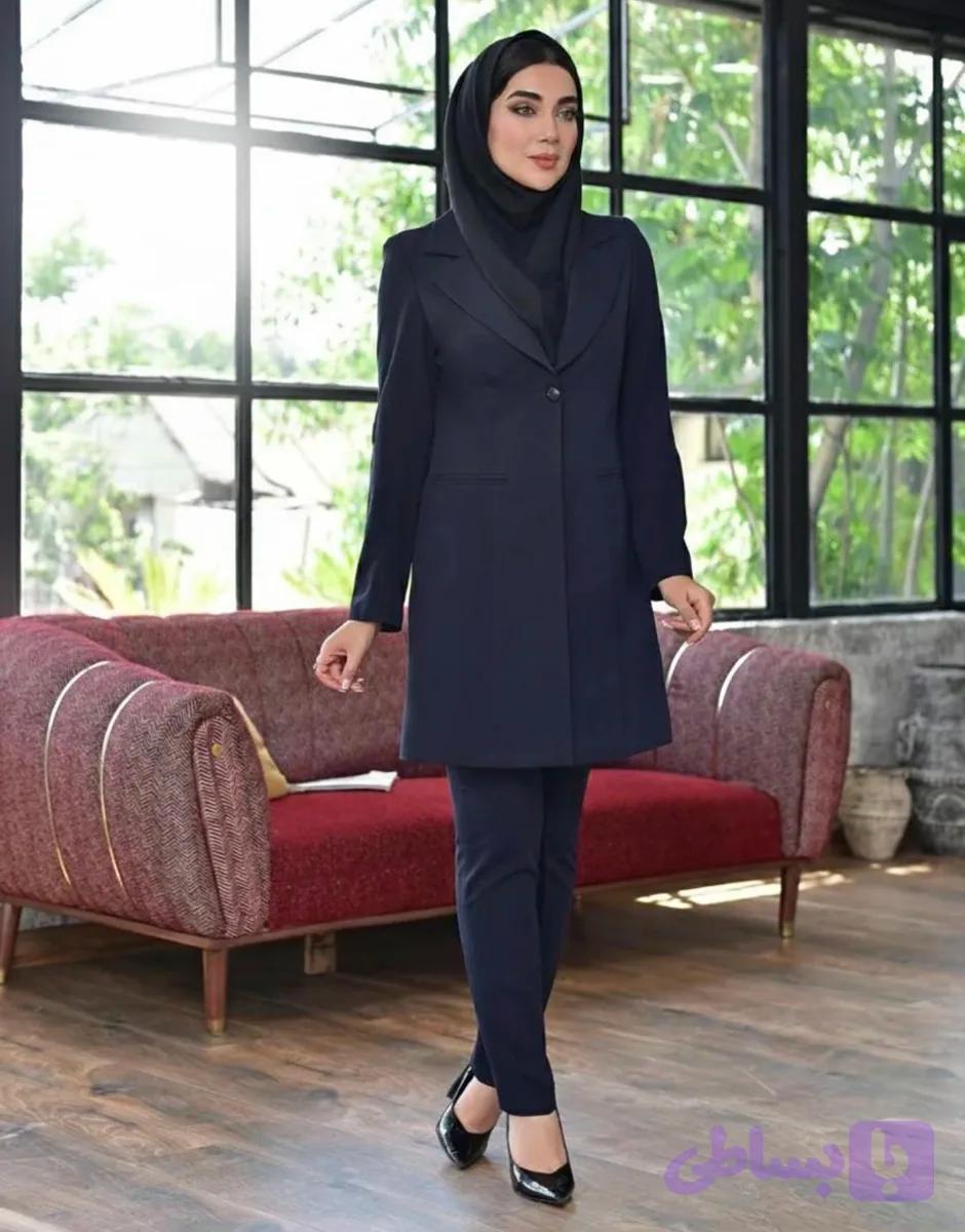 مانتو شلوار اداری یقه انگلیسی فیونا کد 680