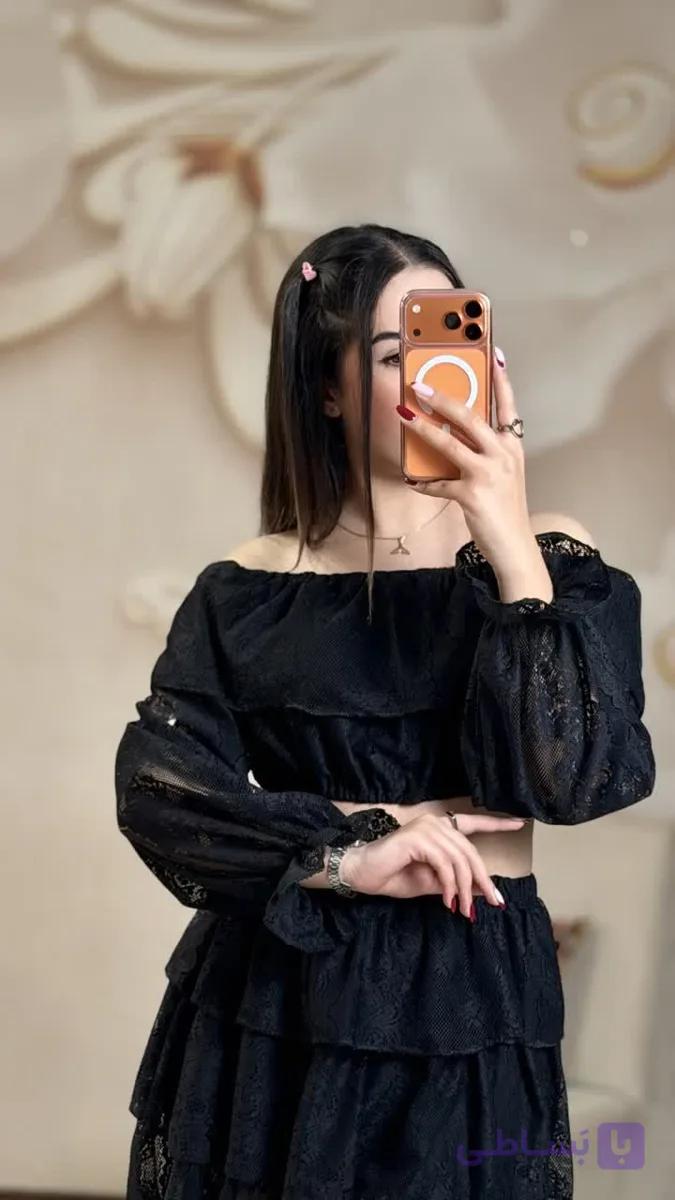ست کراپ دامن دخترانه شهرزاد(مشکی)✨