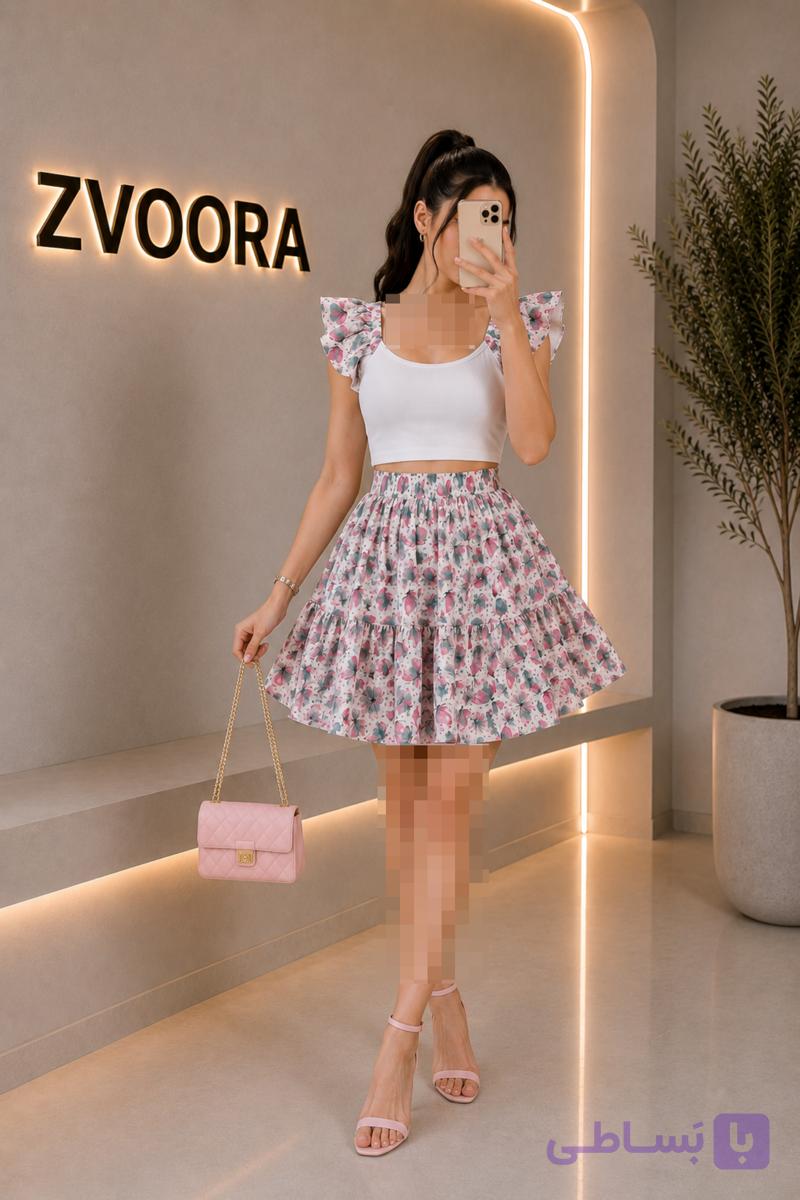 کراپ دامن زنانه پروانه🦋/عمده