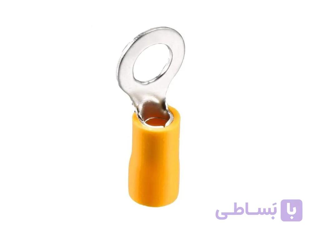 سرسیم گرد روکش دار زرد مدل RV5.5-4 بسته 100 تایی