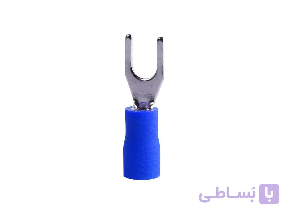 سرسیم دوشاخ روکش دار آبی مدل SV2-3 بسته 100 تایی