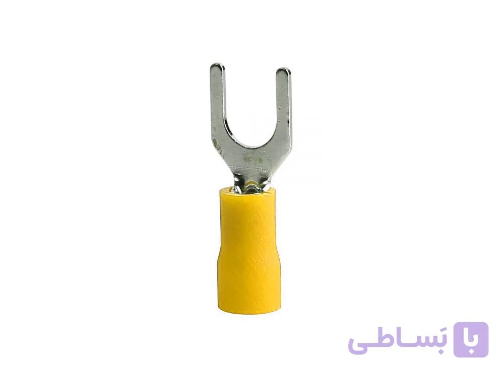 سرسیم دوشاخ روکش دار زرد مدل SV5.5-5 بسته 100 تایی