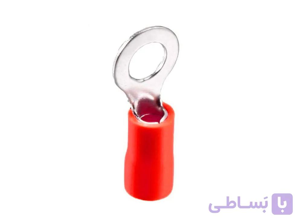 سرسیم گرد روکش دار قرمز مدل RV1.25-6 بسته 100 تایی