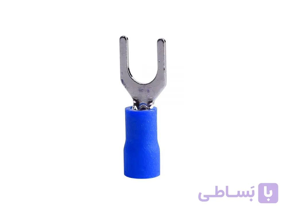 سرسیم دوشاخ روکش دار آبی مدل SV2-5 بسته 100 تایی