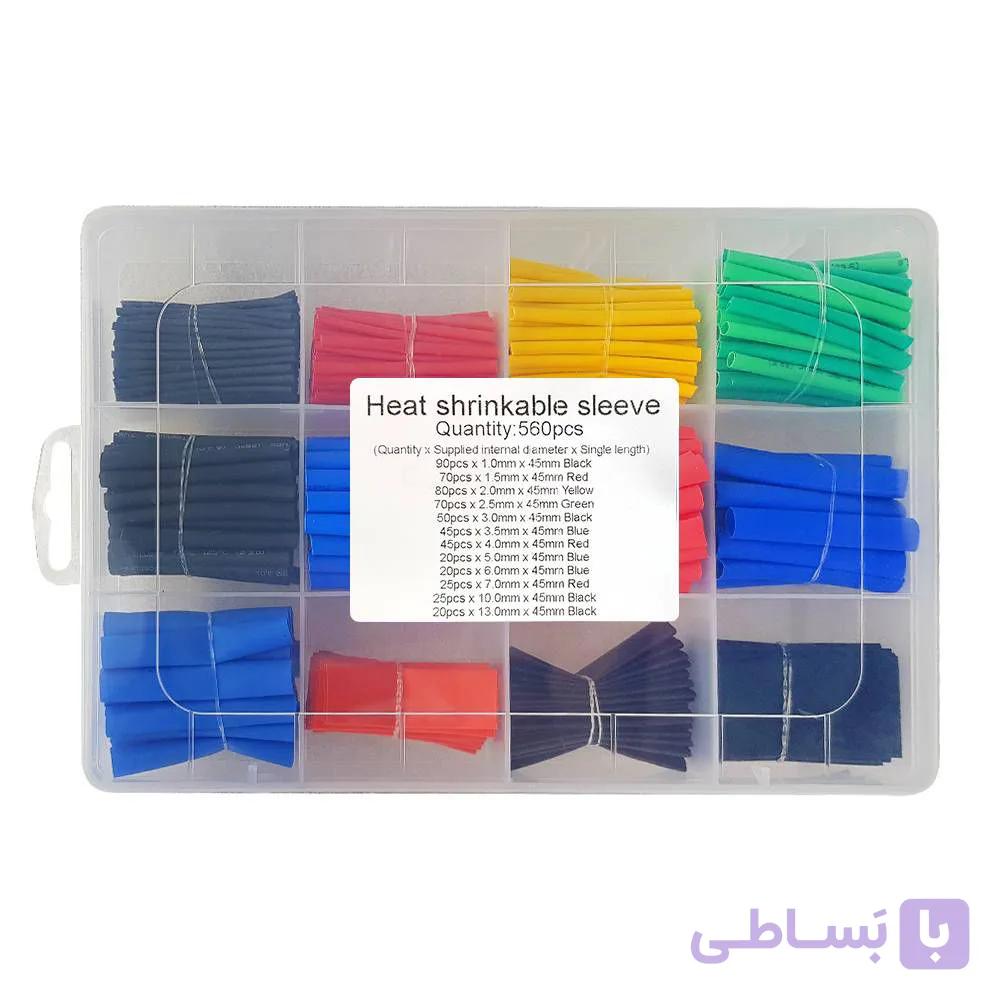 وارنیش حرارتی رنگی پک 560 تایی (سایز 1 تا 13 میلی‌متر) — تصویر 1
