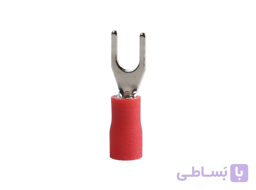 سرسیم دوشاخ روکش دار قرمز مدل SV1.25-6 بسته 100 تایی