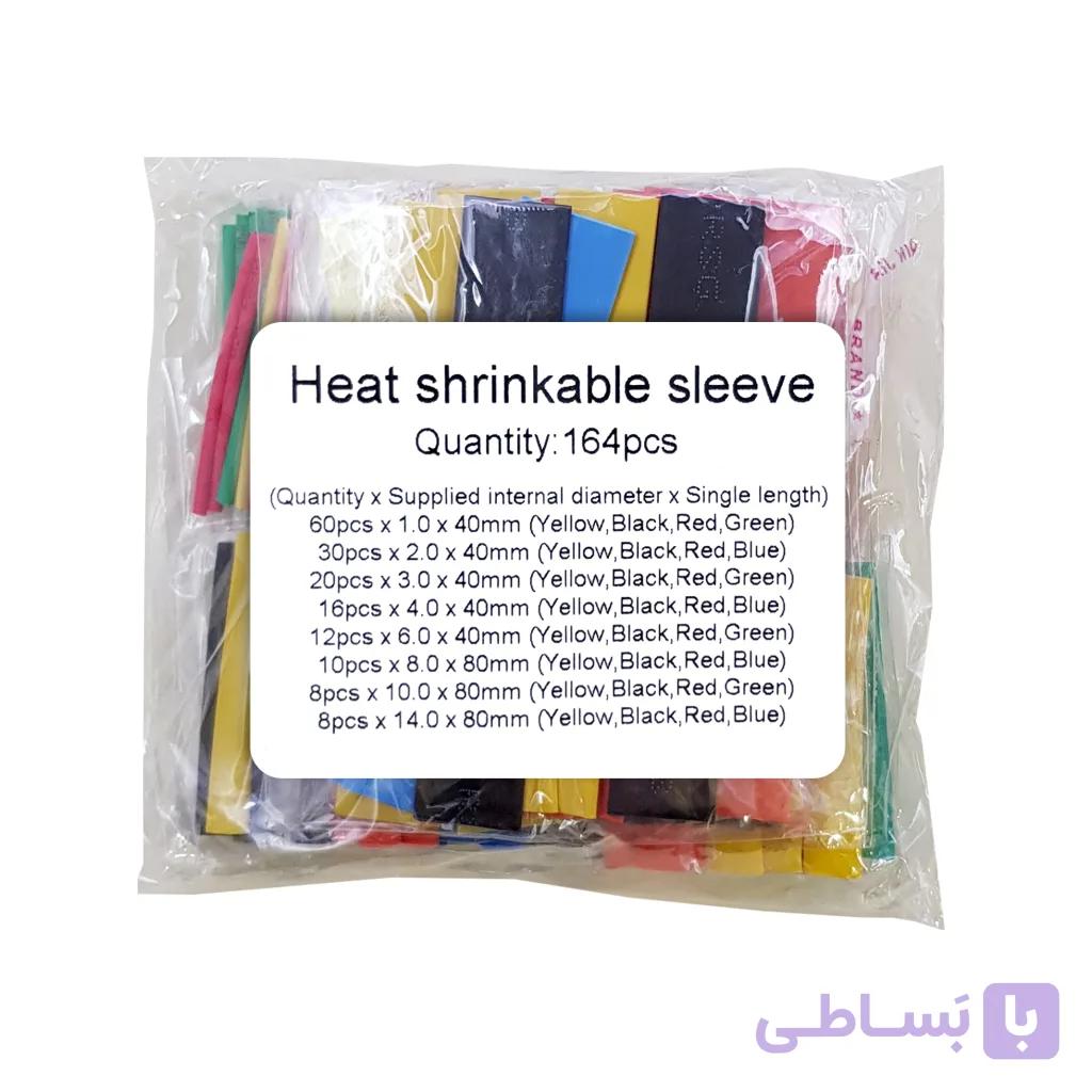 وارنیش حرارتی رنگی پک 164 تایی (سایز 1 تا 14 میلی‌متر) — تصویر 1