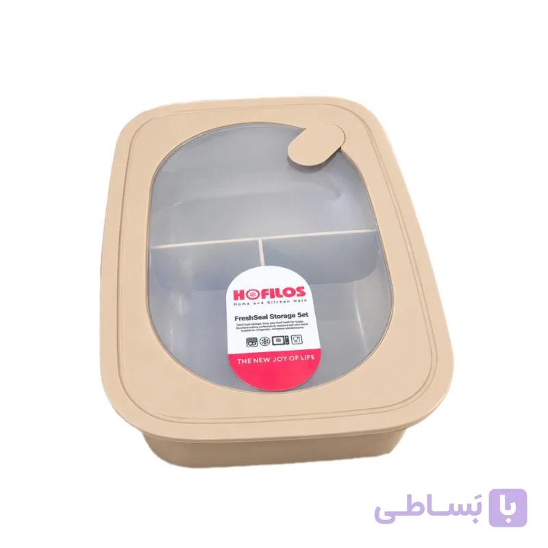 ظرف غذا و فریزری چند خانه با درب هوا بند HO3 — تصویر 1