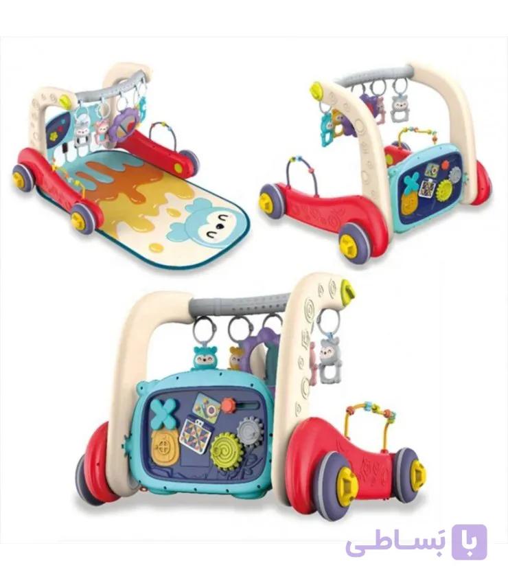 واکرچندکاره کودک Viva Kids 3 in 1 Multicolor ( کد 6655 )  واکر آموزشی، تشک بازی و بیزی‌بورد موزیکال — تصویر 1