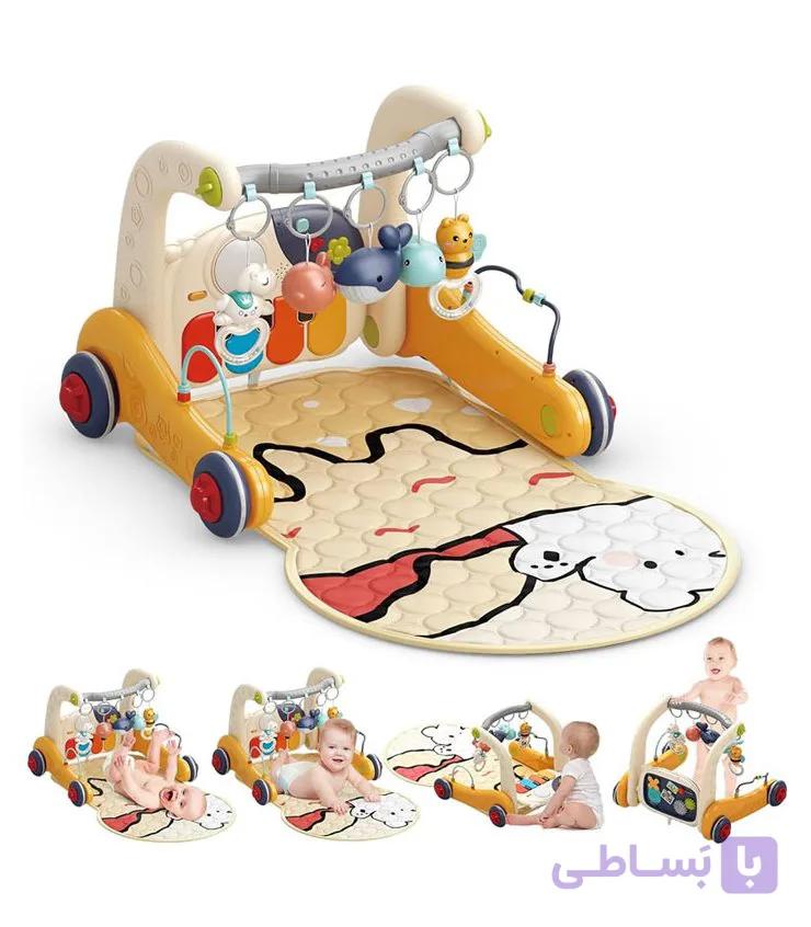 واکر چندکاره 3 در 1 Viva Kids واکر آموزشی، تشک بازی و مرکز سرگرمی کودک ( کد 6666 ) — تصویر 1