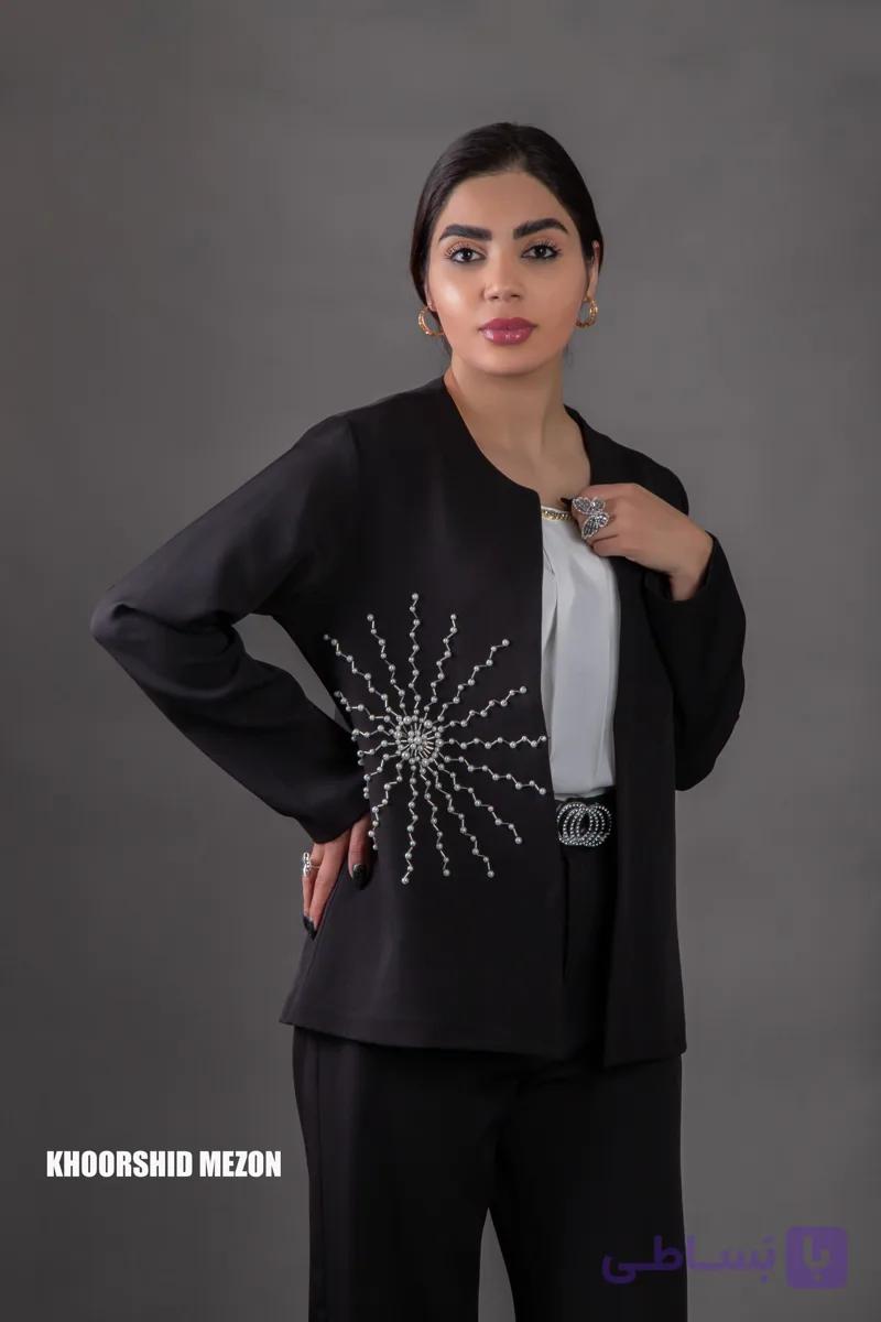 کت و شلوار مروارید دوزی