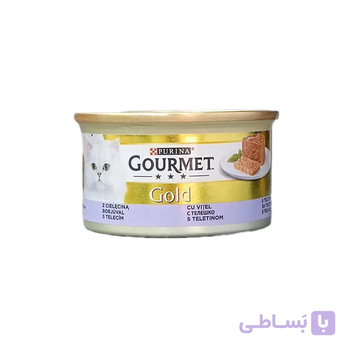 کنسرو گربه گورمت گلد پته آلمانی طعم گوساله