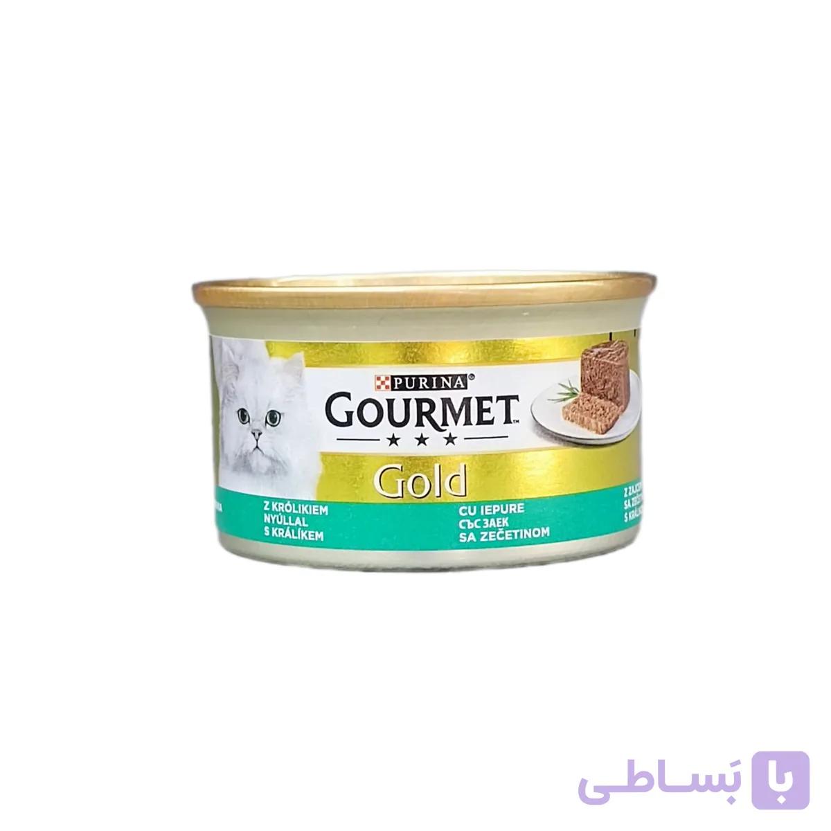 کنسرو گربه گورمت گلد پته طعم گوشت وزن 85 گرم