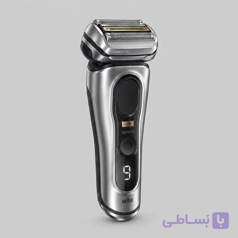 ماشین اصلاح موی صورت شارژی براون مدل +9597cc 9 Pro با تیغه تیتانیوم فویلی، قابلیت اصلاح با شماره صفر، ضد آب و قابل استفاده زیر دوش اصلی المانی — تصویر 1