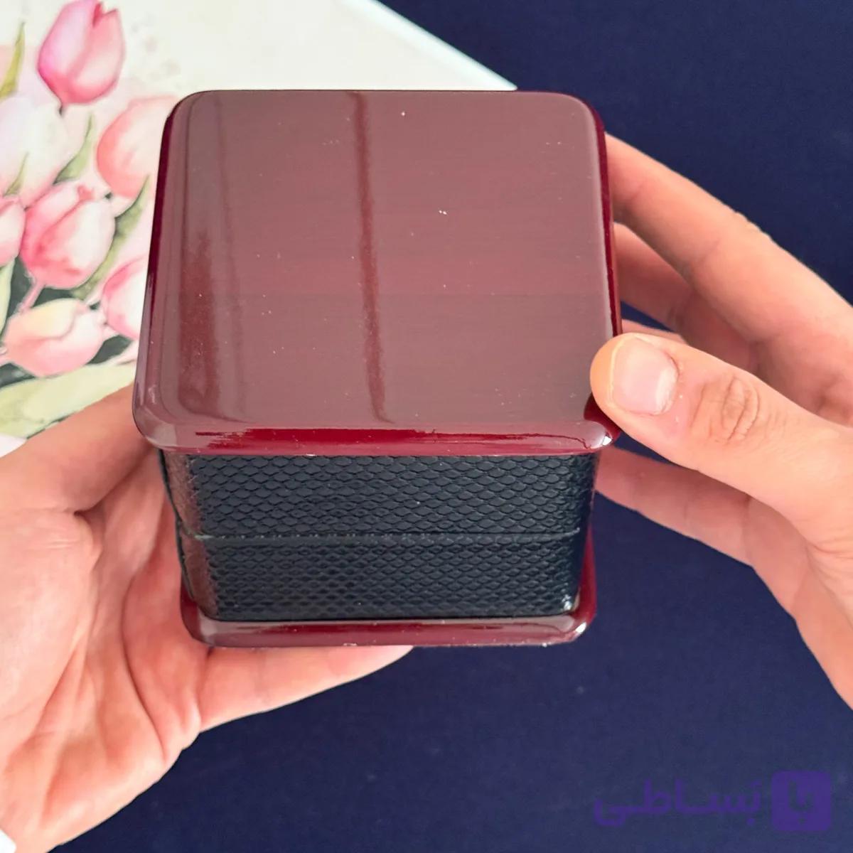 جعبه ساعت مچی چوب و چرم — تصویر 1