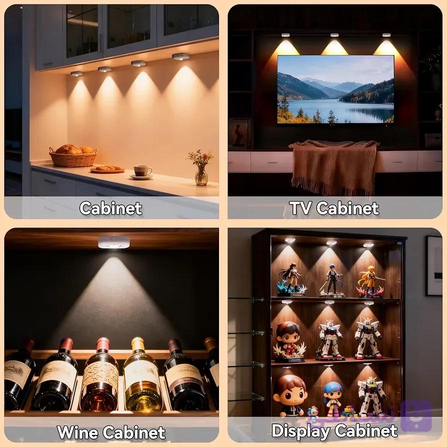 چراغ کابینتی شارژی AVANLO (بسته 6 عددی)