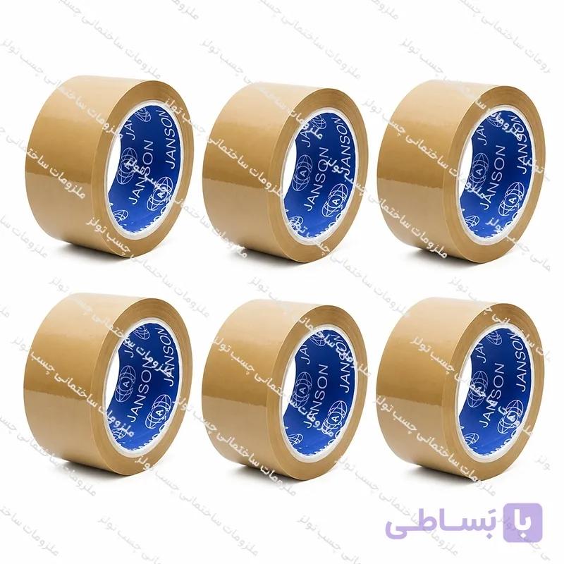 چسب قهوه ای پهن بسته 6 عددی کد CH111