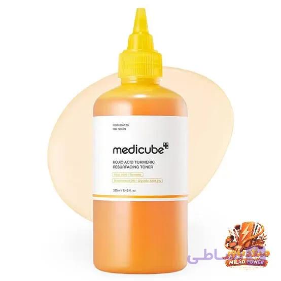 تونر روشن‌کننده و ضد لک مدی‌کیوب (Medicube) حاوی کوجیک اسید و زردچوبه – حجم ۲۵۰ میل — تصویر 1
