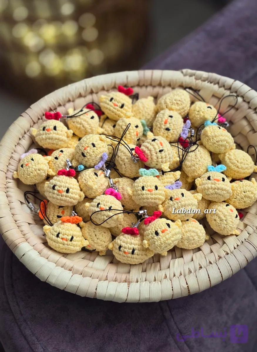آویز موبایل جوجه پاپیونی