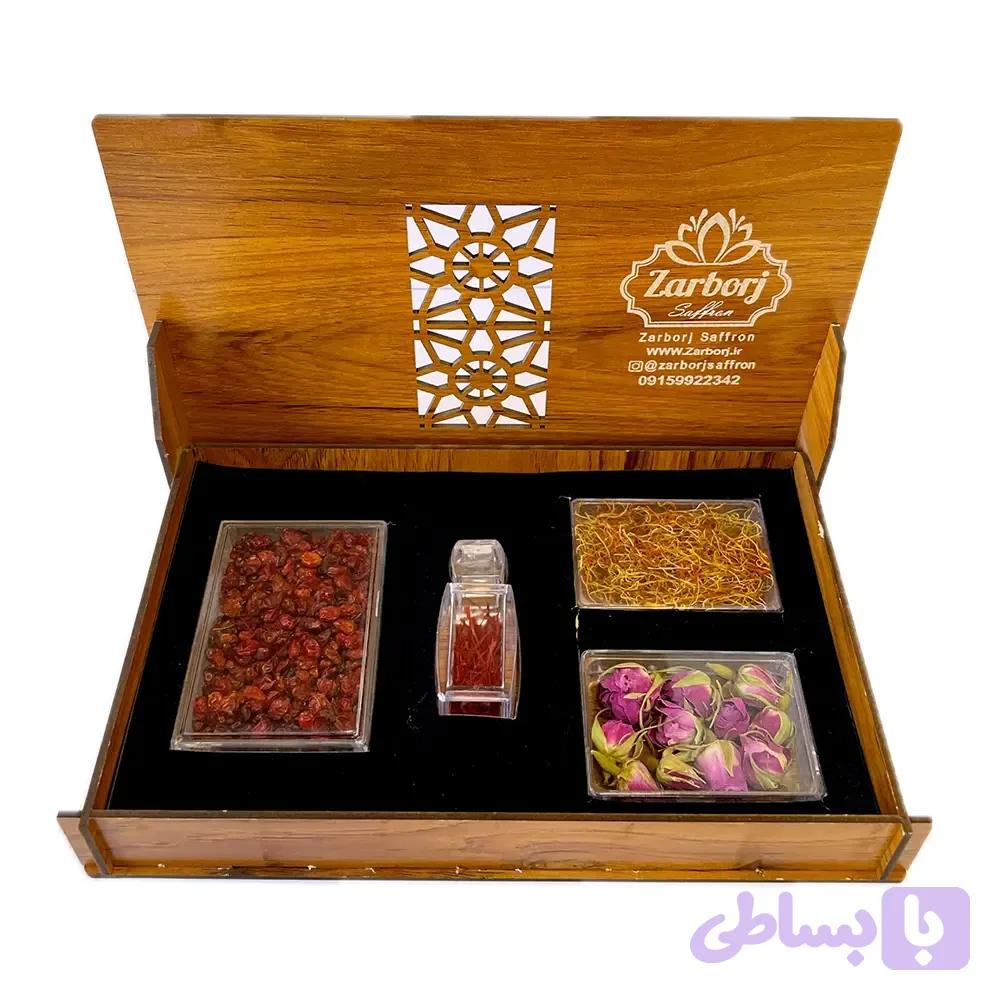 پک هدیه زربرج مدل چوبی سایز ۲ — تصویر 1