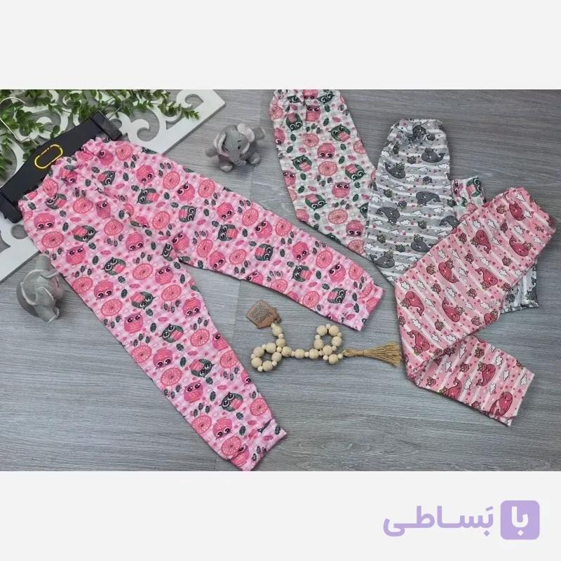 شلوار خانگی دخترانه بچگانه طرح دار