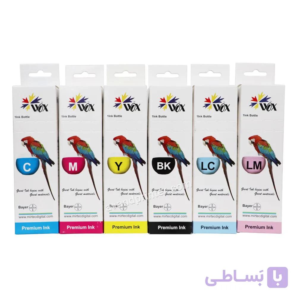 ست 6 رنگ جوهر پرینتر سابلیمیشن اپسون WOX Sublimation ink 100ml