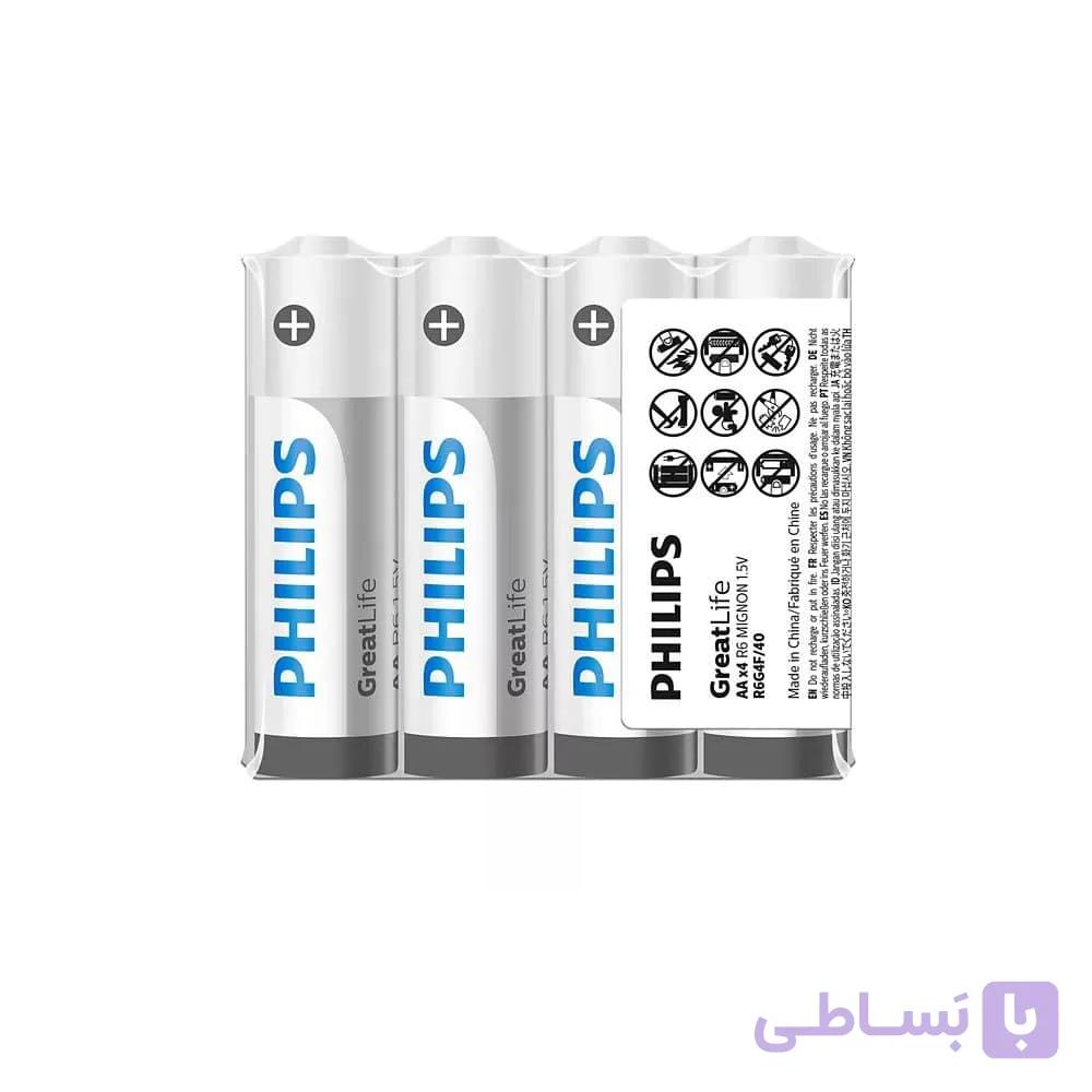باتری قلمی فیلیپس Greatlife AA R6G4B/40 بسته 4 عددی — تصویر 1
