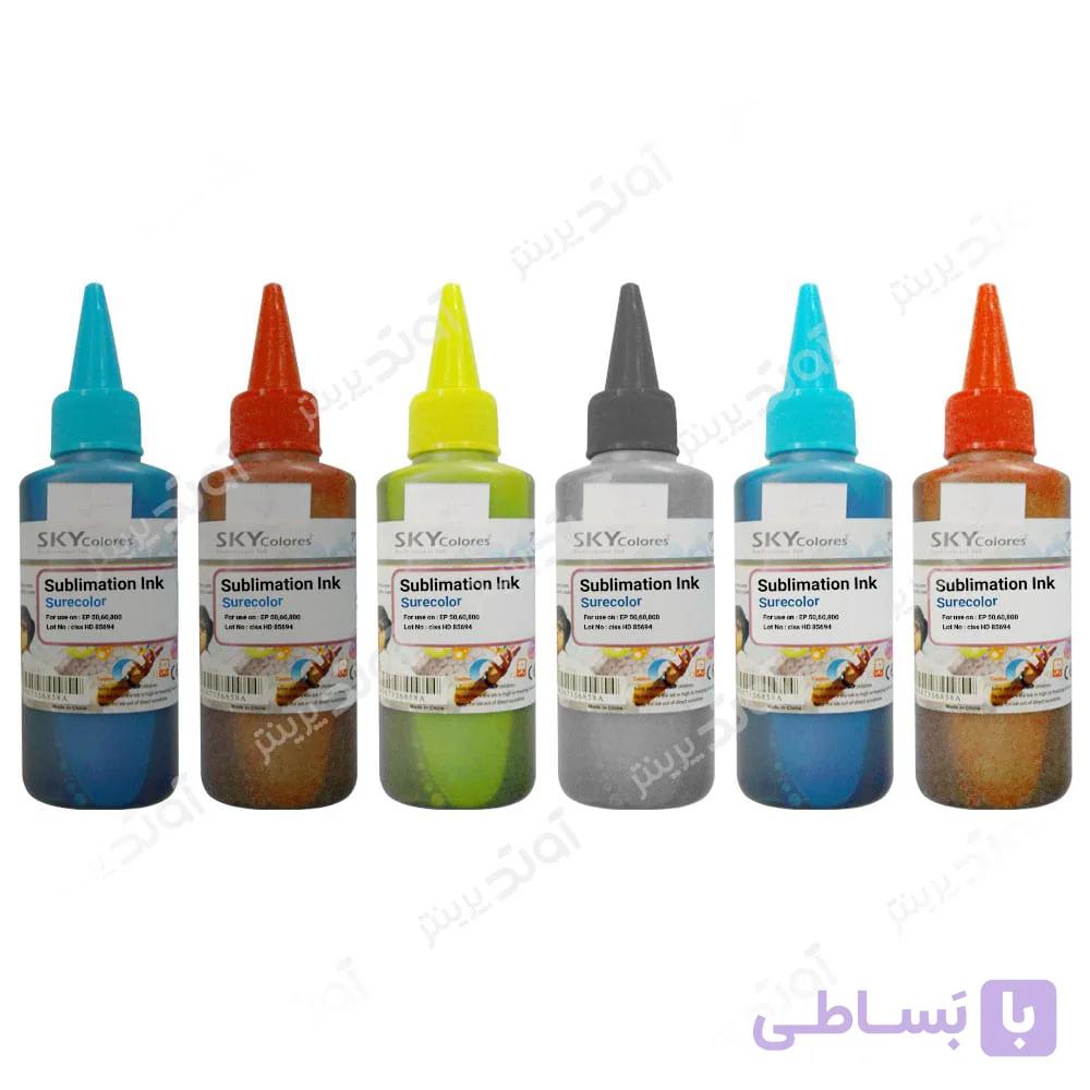 ست 4 رنگ جوهر سابلیمیشن اپسون Skycolors 100ml — تصویر 1