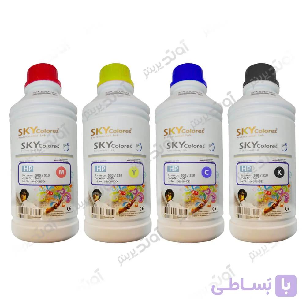 ست جوهر پلاتر یک لیتری چهار رنگ HP 500/510 اسکای کالرز — تصویر 1