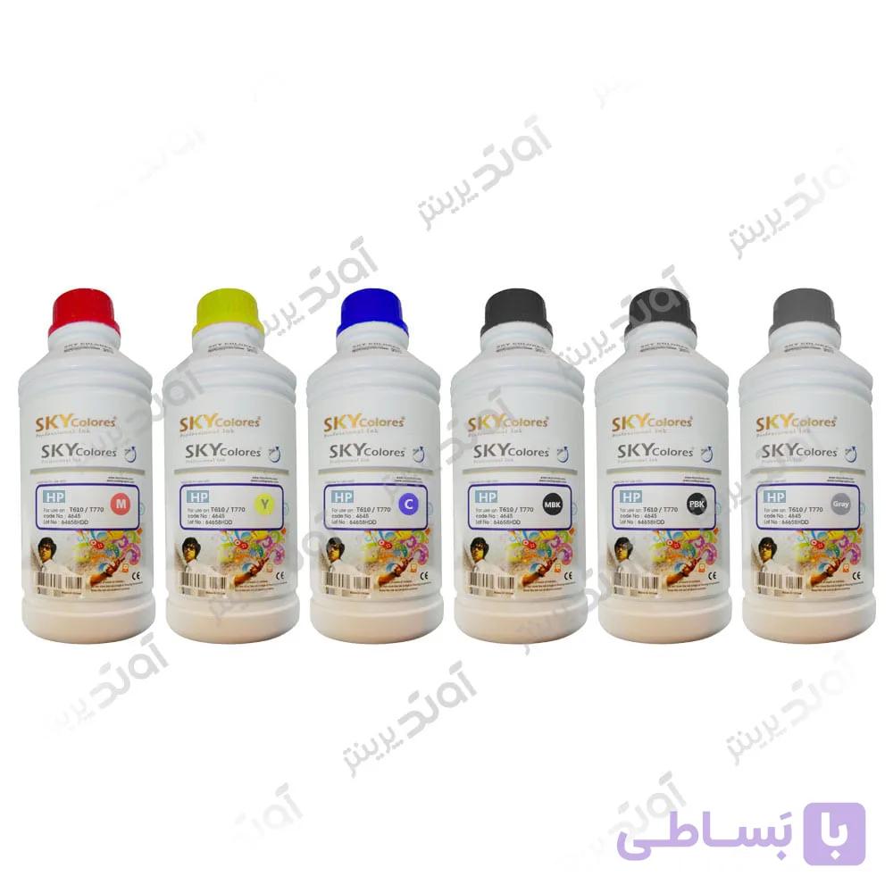 جوهر پلاتر یک لیتری شش رنگ اچ پی T795 اسکای کالرز — تصویر 1