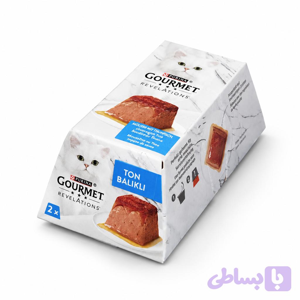 کنسرو گرمت مدل موس گربه پورینا با طعم تن ماهی بسته دو عددی
