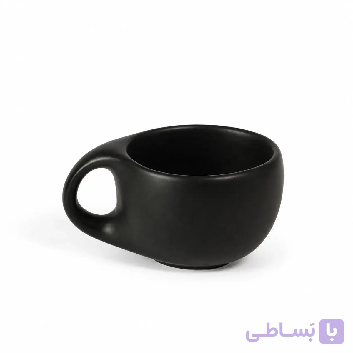 فنجان سرامیکی قهوه‌خوری زی‌هوم مدل خاص کد ۵ رنگ مشکی مات ۲۵۰ میلی‌لیتر — تصویر 1