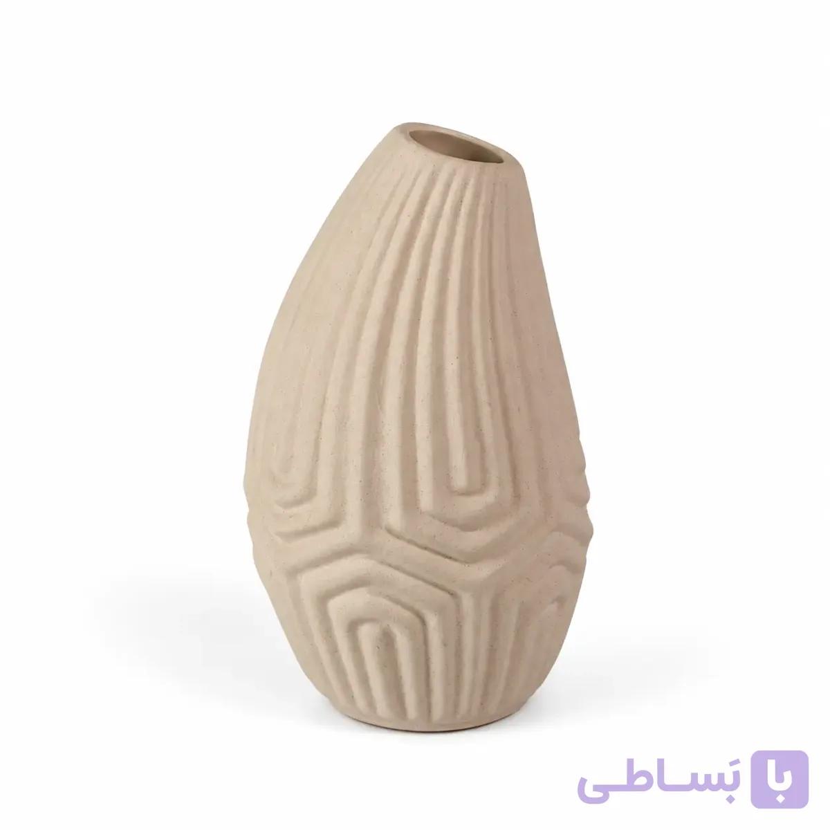 گلدان سرامیکی رومیزی زی‌هوم مدل نهال | ارتفاع ۲۰ سانتی‌متر، مناسب گل طبیعی — تصویر 1