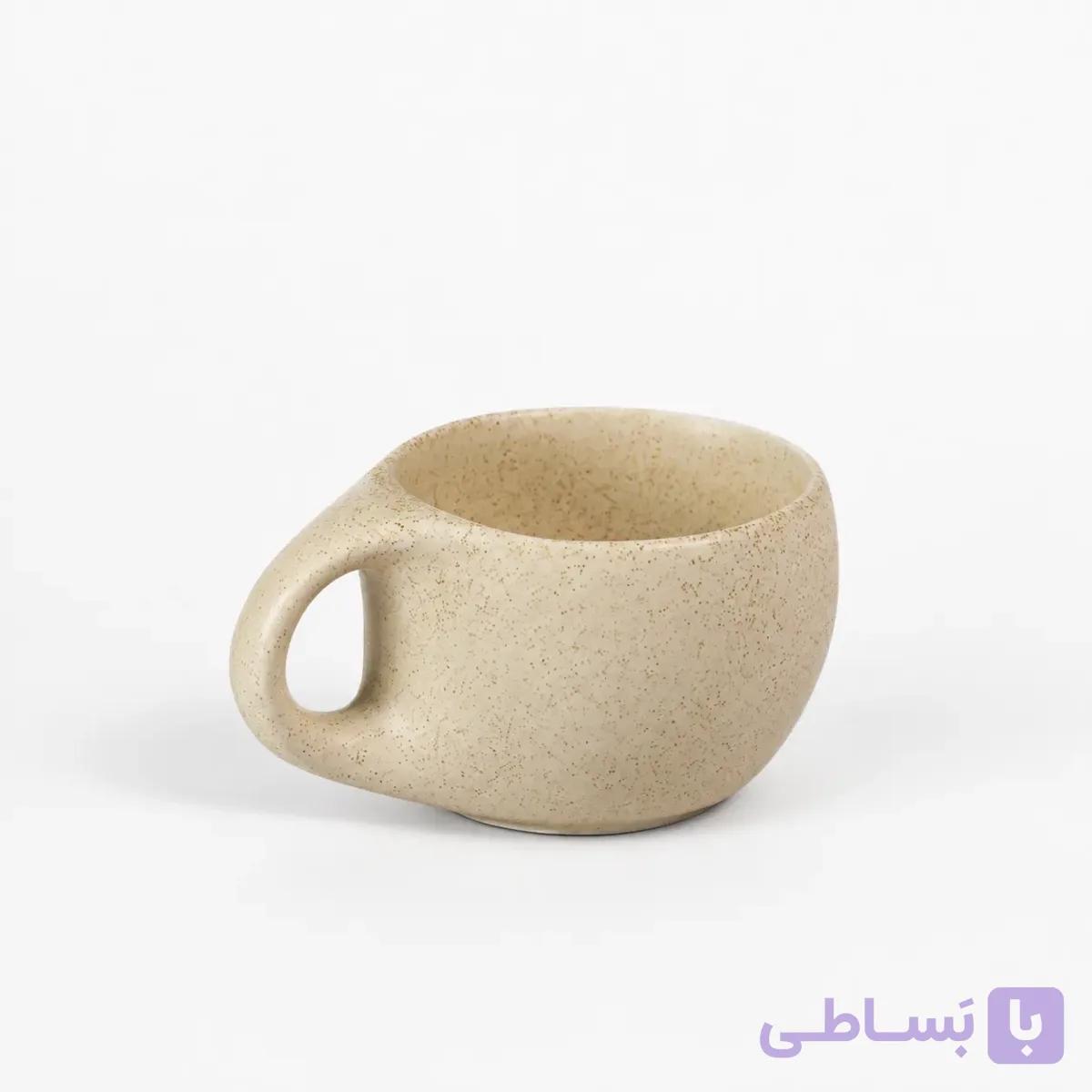 فنجان سرامیکی قهوه‌خوری زی‌هوم مدل خاص کد ۵ رنگ طوسی ۲۵۰ میلی‌لیتر — تصویر 1