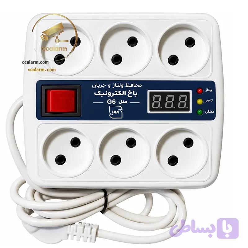 محافظ برق 6 خانه صوتی تصویری 3 متری باخ الکتریک مدل G-6دیجیتال