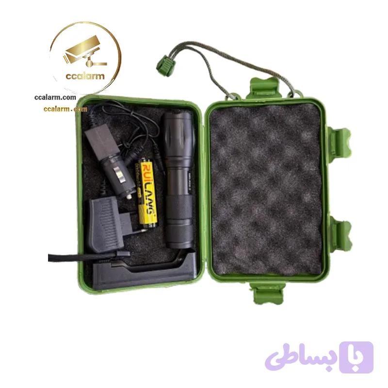 چراغ قوه دوکاره UV و سفید زوم‌دار مدل MD-K04-2 با شارژ USB Type-C — تصویر 1
