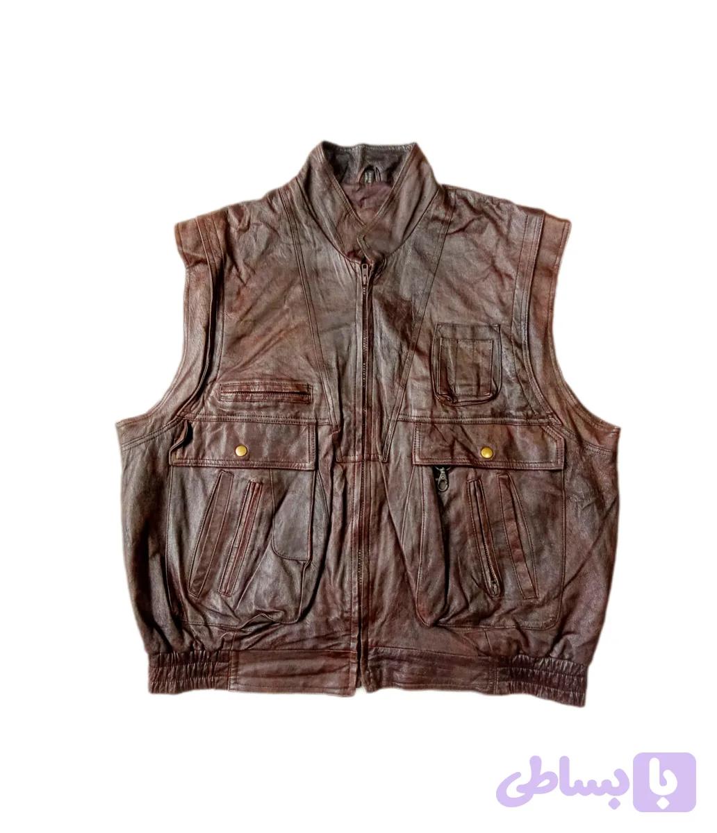 پافر مردانه چرم طبیعی برند Echt Leder – استایل وینتیج اروپایی