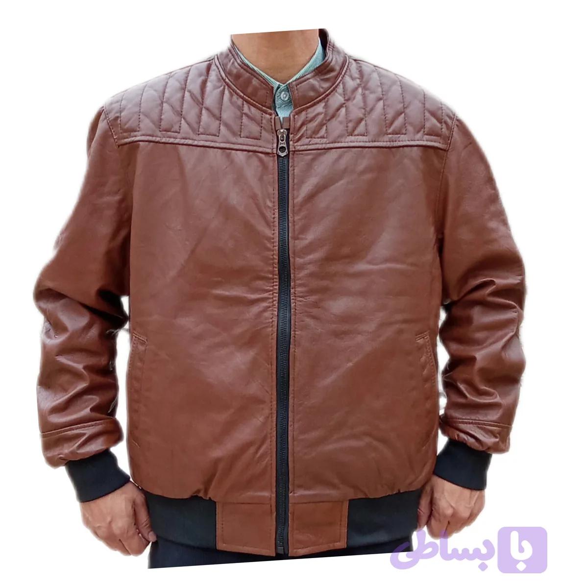 کاپشن مردانه خلبانی چرم طبیعی لاما برند pulls ایتالیا