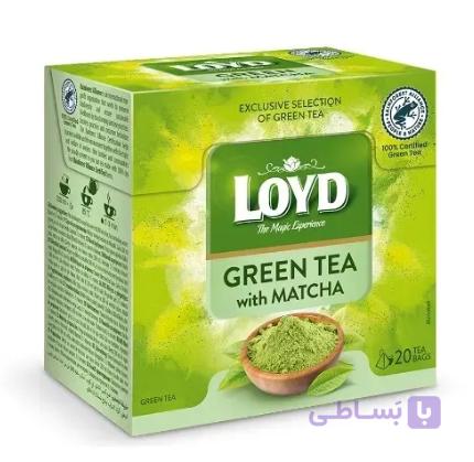 چای سبز کیسه ای هرمی لوید LOYD مدل ماچا matcha پک 20 تایی