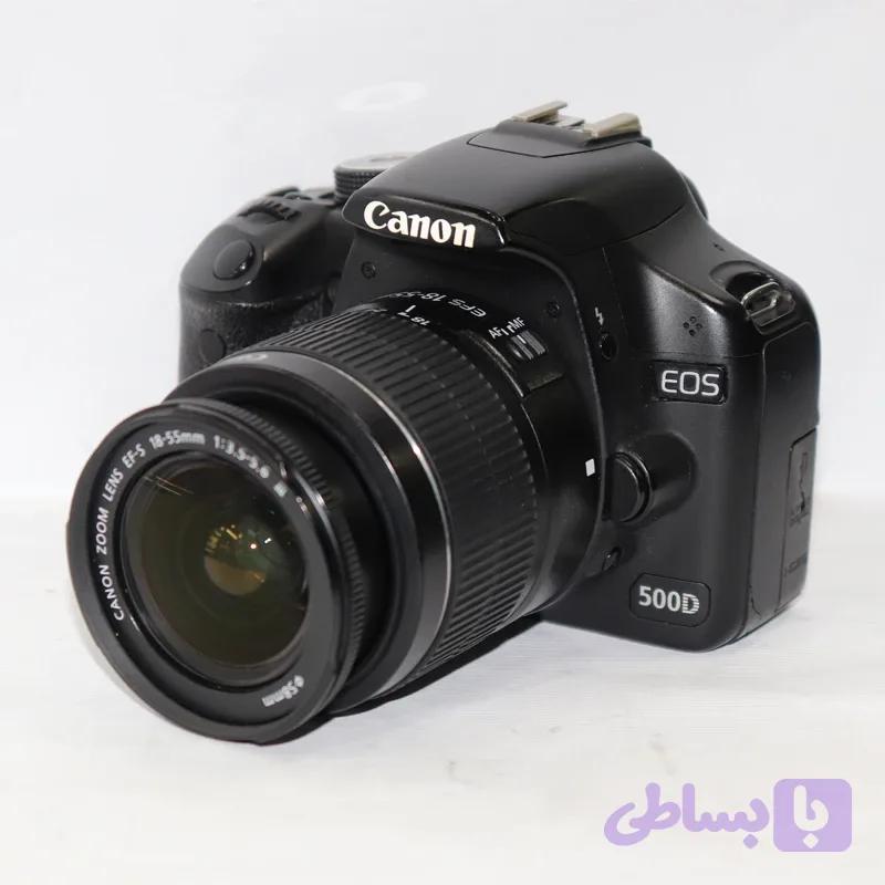 دوربین عکاسی کانن مدل 500D با لنز 18.55 (استوک) — تصویر 1