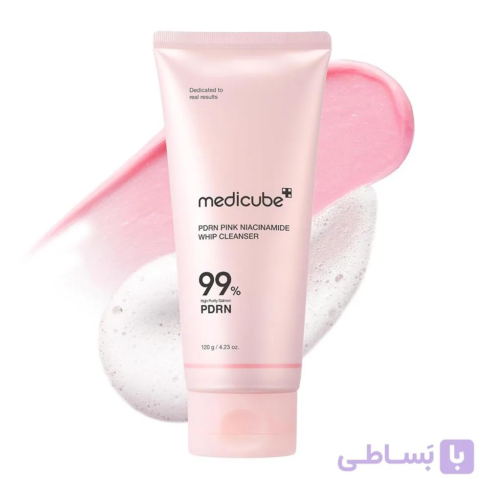 فوم شوینده مخصوص پاکسازی عمیق و یکنواخت‌سازی پوست PDRN مدی‌کیوب — تصویر 1