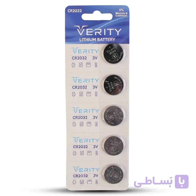 باتری سکه‌ای وریتی مدل CR2032 بسته 1 عددی، با تکنولوژی لیتیومی، ولتاژ 3 ولت و ماندگاری طولانی — تصویر 1