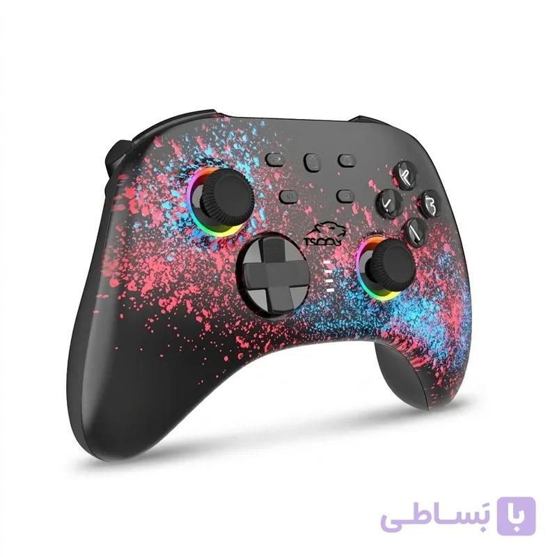 دسته بازی بی‌سیم تسکو مدل TG 160W با اتصال Bluetooth 5.2 و دانگل USB دارای 17 کلید، شوک و شارژ از طریق کابل، رابط USB Type-C — تصویر 1