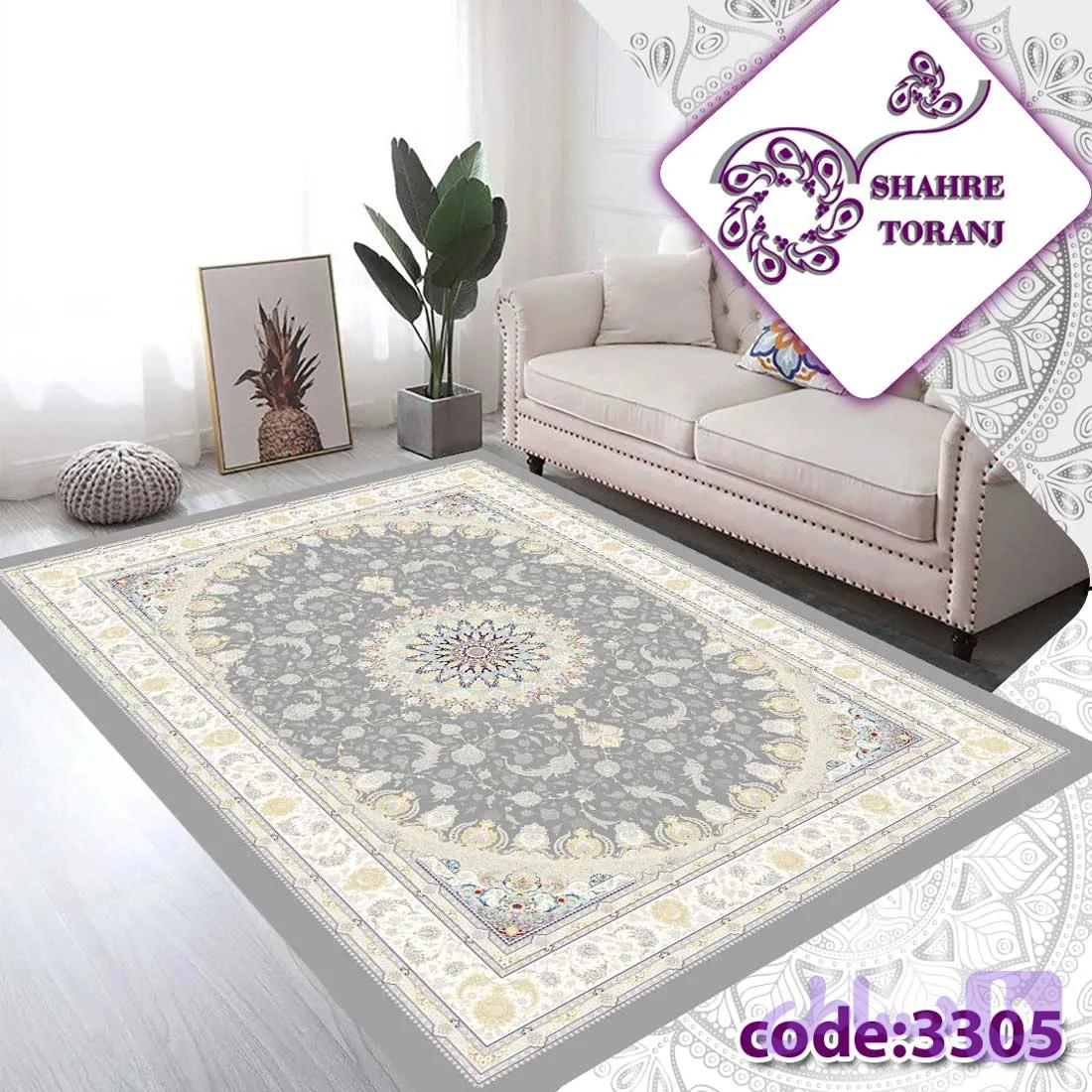 روفرشی کشدار و فرشینه طرح فرش کد 3305 — تصویر 1