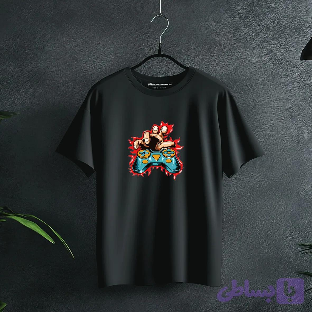تیشرت مردانه آستین کوتاه مدل گیم game کد 77775 — تصویر 1